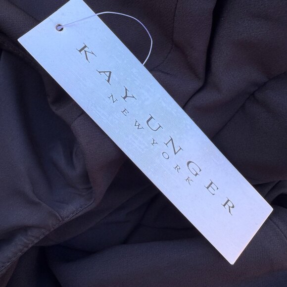 Kay Unger Jumpsuit Womens 8 Black Formal Skirt Wrap Overlay - Picture 15 of 16